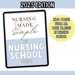 PDF Copy Nursing Made Simple RN Comprehensive Nursing School Guide/Nursing Study Guides/Nursing Notes/NCLEX Review Guide