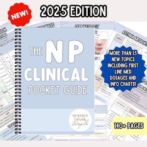 Wydanie 2025: kieszonkowy przewodnik NP/kieszonkowy przewodnik kliniczny pielęgniarki rodzinnej/przewodnik referencyjny FNP/wytyczne dla pielęgniarki