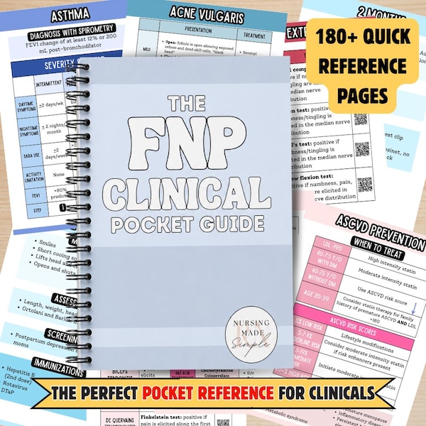 NEW 2026 Edition FNP Clinical Pocket Guide| Family Nurse Practitioner Clinical Pocket Guide| FNP Reference Guide