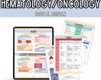 Studiegidsen voor gezinsverpleegkundigen hematologie/oncologie | Zoom/Onc FNP-studiebladen | Studiegids Nurse Practitioner | FNP-schoolnotities