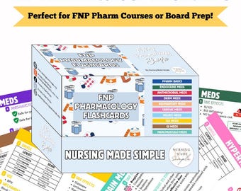 Family Nurse Practitioner Pharmacology Flashcards | Pharm Study Cards | NP Pharmacology Course Resource | NP Pharmacology Board Prep