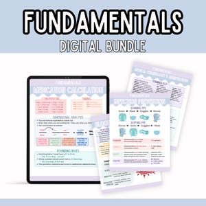 Fundamentals Nursing Bundle/Nursing School Notes/NCLEX Review/Comprehensive Bundle/Basics of Nursing