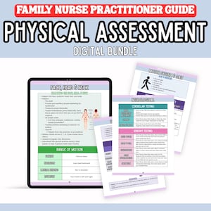 Physical Assessment Family Nurse Practitioner Study Guides | FNP Study Sheets | Nurse Practitioner Study Guide | FNP School Notes