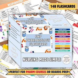 Family Nurse Practitioner Pharmacology Flashcards | Pharm Study Cards | NP Pharmacology Course Resource | NP Pharmacology Boards