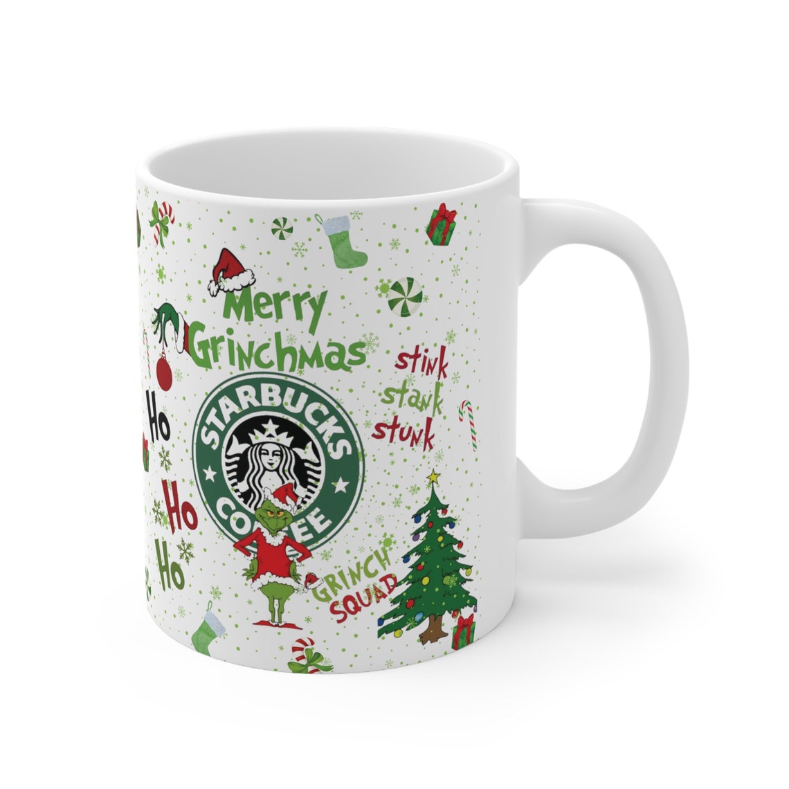 Grinch Coffee Mug Grinch Inspired Grinch Squad Mug Holiday - Etsy