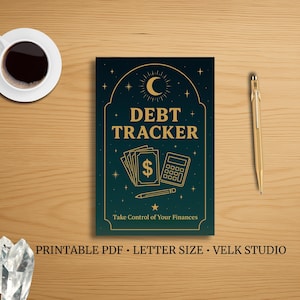 Rastreador de deudas imprimible • Planificador de pagos en PDF • Organizador de deudas de tarjetas de crédito • Hojas de planificación financiera • Diario de presupuesto y deuda en forma de bola de nieve