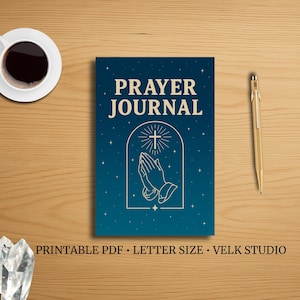 Prayer Journal PDF • Guided Spiritual Workbook • Daily Reflection Pages • Printable Gratitude & Faith Prompts • Digital Journal Download