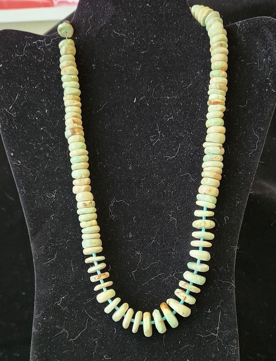 Green turquoise beaded necklace