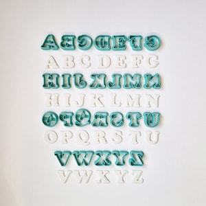 Cortadores de arcilla polimérica con letras del alfabeto / Cortadores de galletas / Varios tamaños / Herramientas de arcilla polimérica / Herramientas de joyería / Herramientas de arcilla