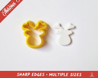 Reindeer Polymer Clay and Cookie Cutter - Multiple Sizes