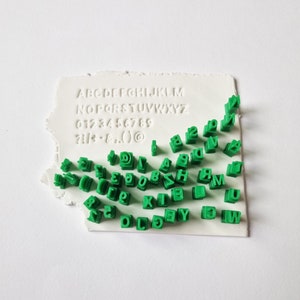 Sellos de arcilla polimérica con letras del alfabeto / Cortadores de arcilla / Cortadores de galletas / Varios tamaños / Herramientas de arcilla polimérica / Herramientas de joyería / Herramientas de cerámica