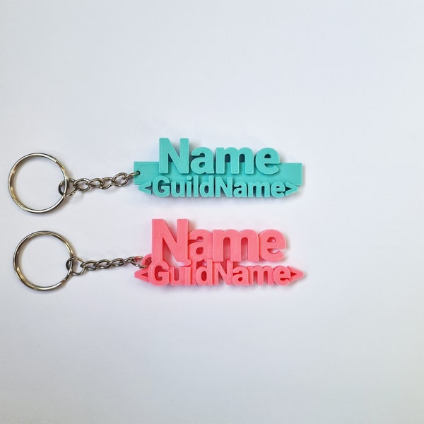 Keychain 05 Personalized | Keyring | Name Tag | Guild Name