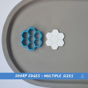 Honeycomb Polymer Clay Cutters | Cookie Cutters | Multiple Sizes | Polymer Clay Tools | Jewellery Tools | Clay Tools