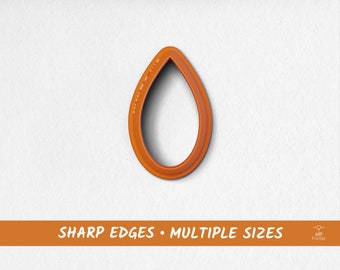 Teardrop 03 Polymer Clay and Cookie Cutter - Multiple Sizes