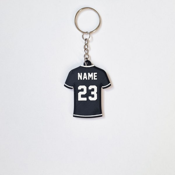 Jersey Keychain Initials Personalized | Keyring | Name Tag