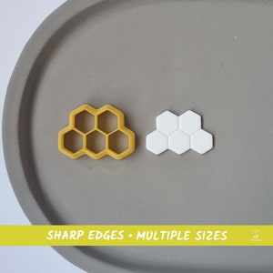 Honeycomb 02 Polymer Clay Cutters | Cookie Cutters | Multiple Sizes | Polymer Clay Tools | Jewellery Tools | Clay Tools