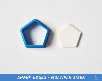 Pentagon Polymer Clay and Cookie Cutter - Multiple Sizes