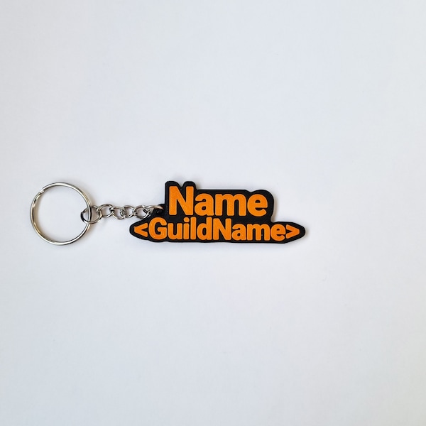 Keychain 06 Personalized | Keyring | Name Tag | Guild Name