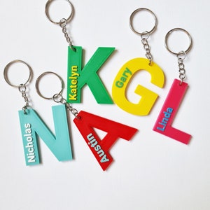 Llavero con iniciales personalizado / Llavero / Etiqueta con nombre