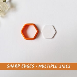 Hexagon Rounded Polymer Clay and Cookie Cutter - Multiple Sizes