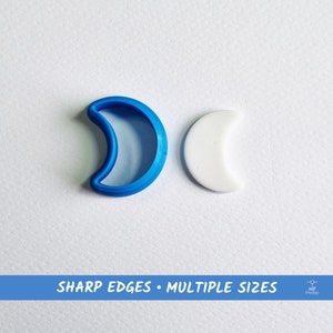 Halvmåne Polymerlera och kakform - Flera storlekar