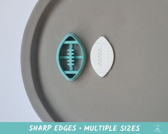 Football Ball 02 Polymer Clay and Cookie Cutter - Multiple Sizes