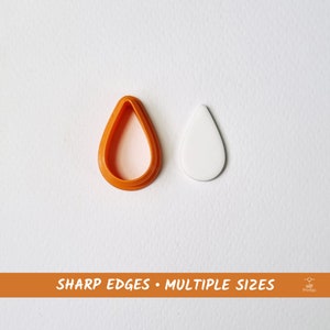 Teardrop Polymer Clay Cutters | Cookie Cutters | Multiple Sizes | Polymer Clay Tools | Jewellery Tools | Clay Tools