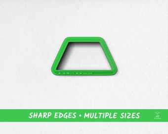 Trapezoid Polymer Clay and Cookie Cutter - Multiple Sizes