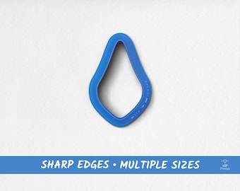 Teardrop 04 Polymer Clay and Cookie Cutter - Multiple Sizes