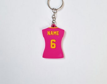 Jersey Keychain 02 Initialen Personalisierte | Schlüsselanhänger | Namensschild