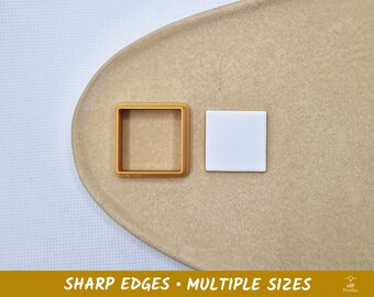Square Polymer Clay and Cookie Cutter - Multiple Sizes