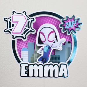 Ghost Spider Girl Cake Topper / Girls Birthday Cake Topper