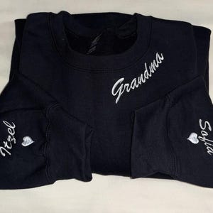 Custom Heart On My Sleeve Sweatshirt, Embroidered Sweatshirt