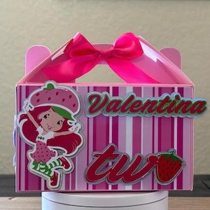 Coffrets sablés aux fraises, cadeaux, anniversaire d'enfants, anniversaire de filles