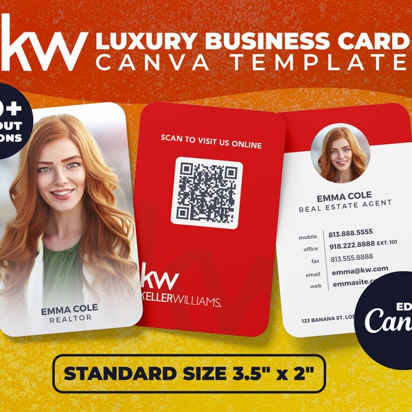Keller Williams Business Card Template Etsy Keller Williams Business Card Template Etsy