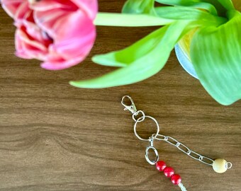 Handmade Beaded Keychain or Bag Charm