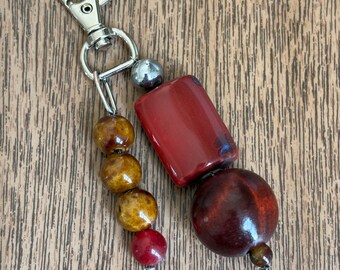 Handmade Beaded Keychain or Bag Charm