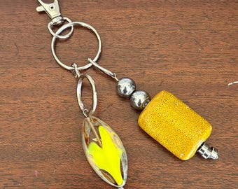 Handmade Beaded Keychain or Bag Charm