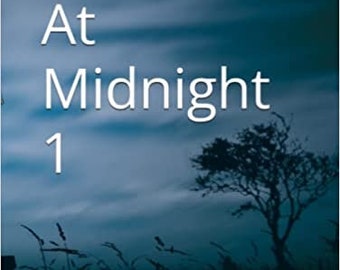 May include: A book cover with a dark blue background and a white silhouette of a tree. The title "Murder At Midnight 1" is written in white text. The author's name, "Ahmed Baba", is written in white text at the bottom of the cover.