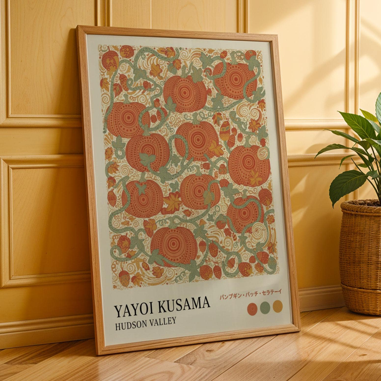 yotakochan様　　No.11 40枚レイアウト Hudson Valley Pumpkin Patch Poster Kusama-inspired Dot Pattern