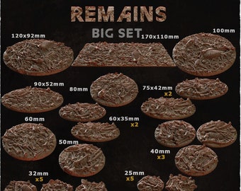 Grimdark Bone Resin Miniature Bases – Remains Theme Wargaming