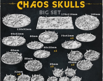BASES - Chaos Skulls for wargames and tabletop