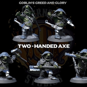 GOBARMY - Heavy Axe Goblin Infantry Warband for MESBG Dungeons and Dragons Pathfinder and other Tabletop RPGS miniatures by LotP