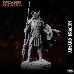 DNDDGL - Huma Dragonbane - Aimard Dragon - Male Fighter Dragonlance mini