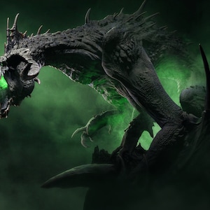 EPIC CREATURES - Legendarische oude zwarte chromatische draak voor Dungeons and Dragons - Lord of the Print