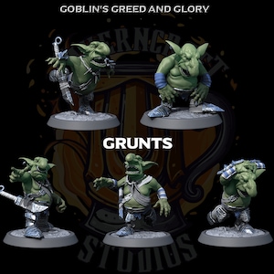 GOBARMY - Goblin Grunt Infantry Warband for MESBG Dungeons and Dragons Pathfinder and other Tabletop RPGS miniatures by LotP