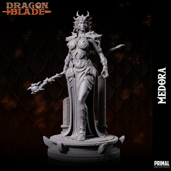 DNDDGL - Takhisis - Dark Dragon Queen - Medora - Dragonlance miniature by PRIMALCollectibles for DnD Pathfinder Heroquest and other