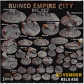 BASES - Ruined Empire City - themed Medieval ruins bases for wargames and tabletop thirteen sizes available by zabavka workshop product logo