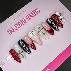Lady Gaga Press On Nails: Luxury Gothic Nail Set