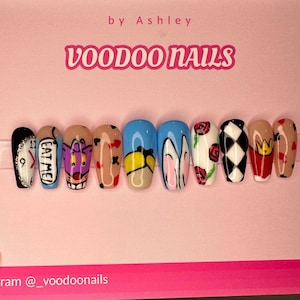 Alice in Wonderland Press On Nails. Movie Nails.